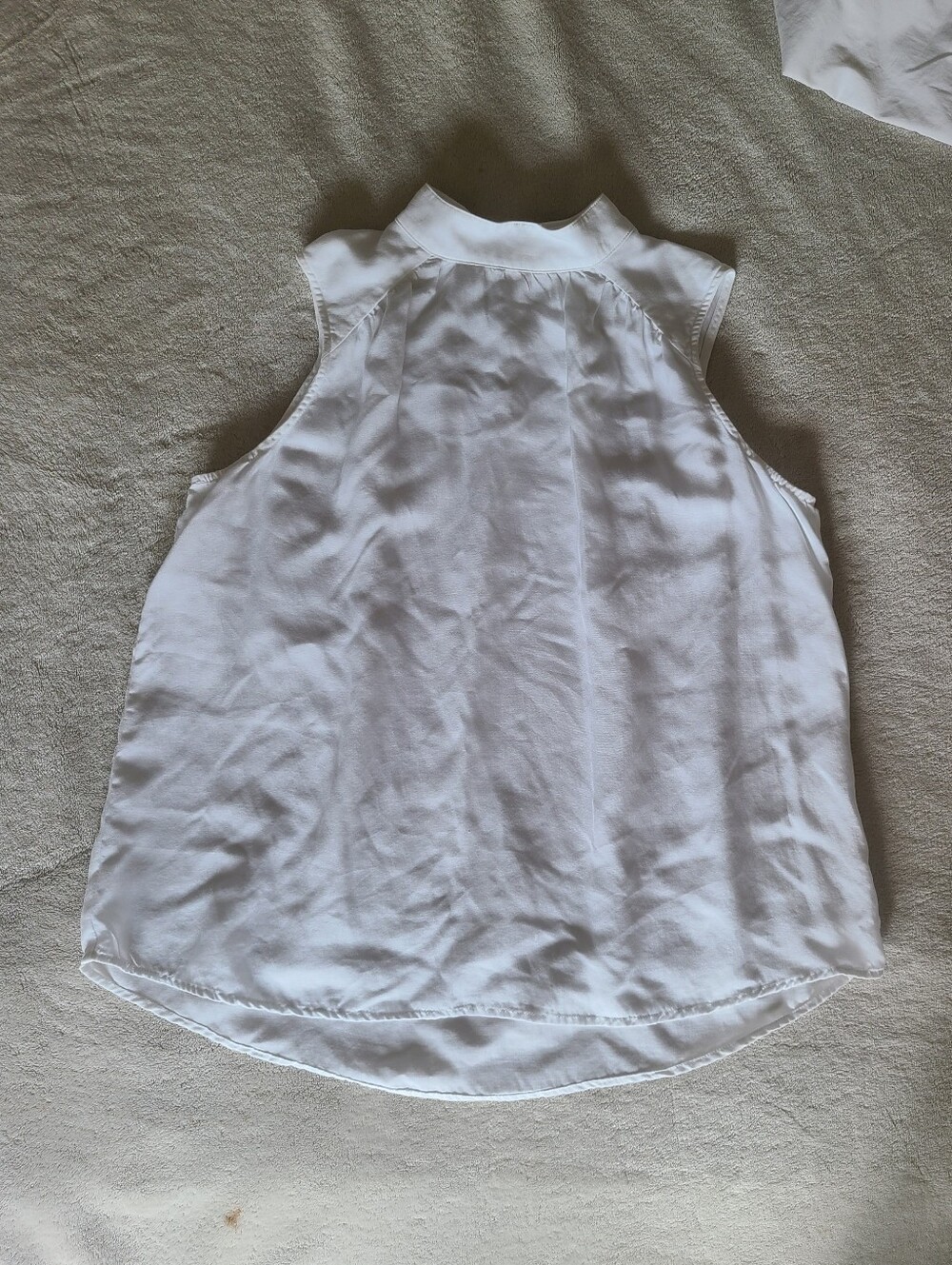 Anthropologie Cloth & Stone White Sleeveless Mock Neck Top Size S
